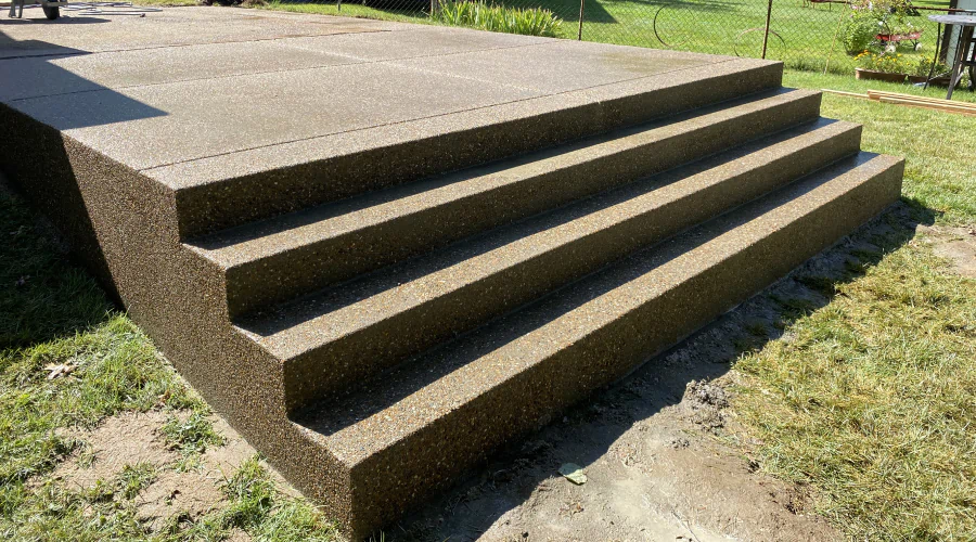 concrete stairs in a residential property