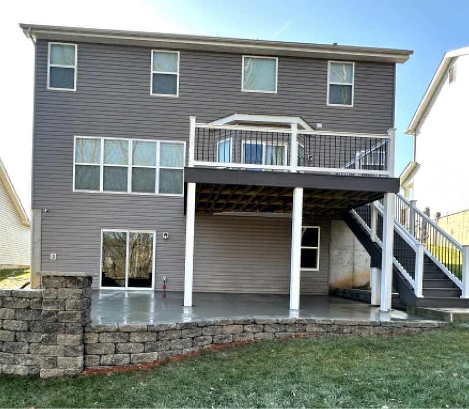 composite deck with wood steel and concrete st peters mo home 3